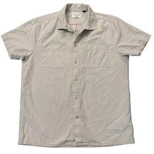 Five Four linen cotton men’s Clifford short sleeve button down shirt. Size M